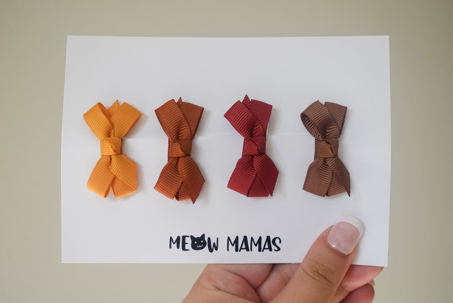 Boutique mini baby clip set Deep Spice Tones