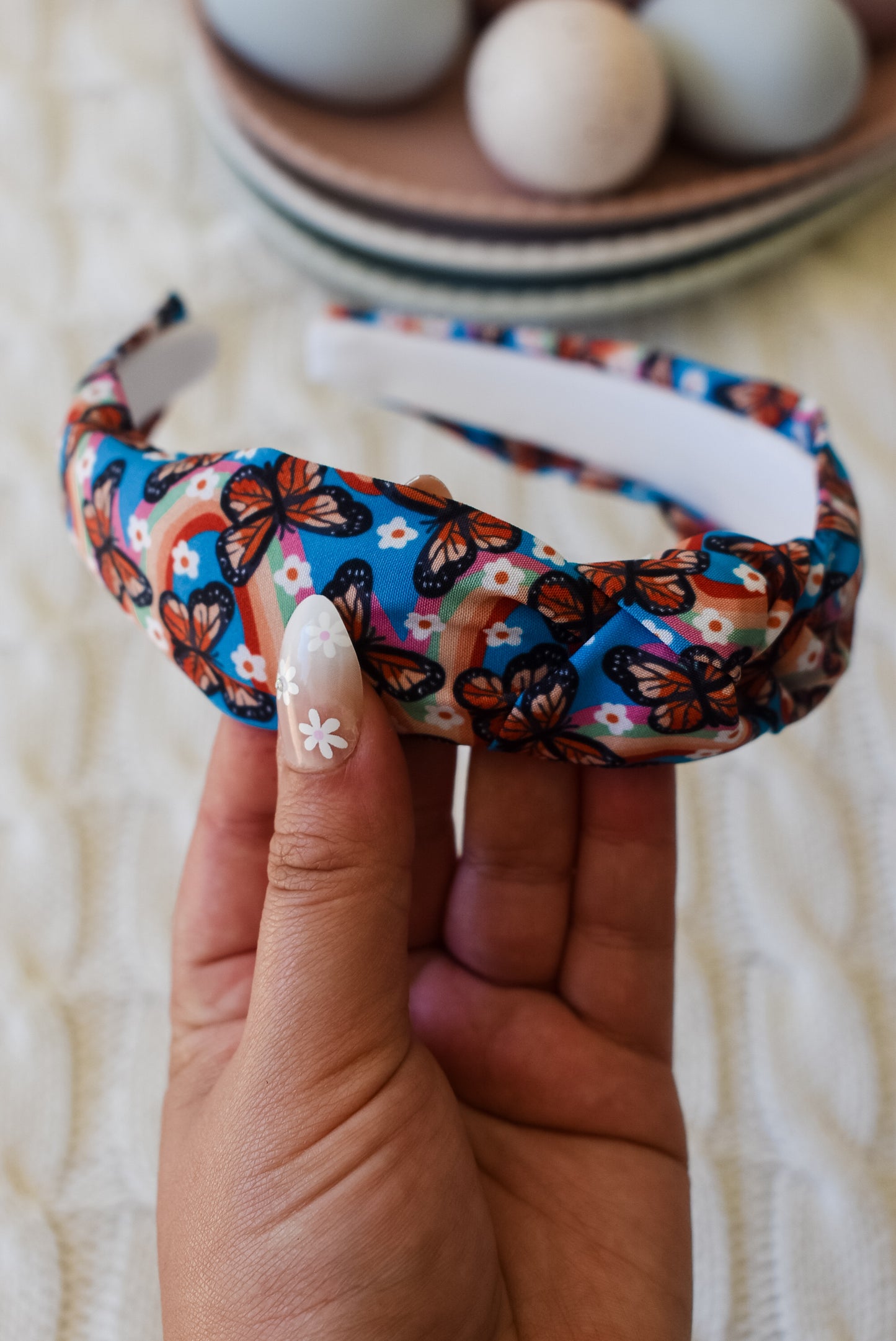 Rainbow Butterflies hard headband