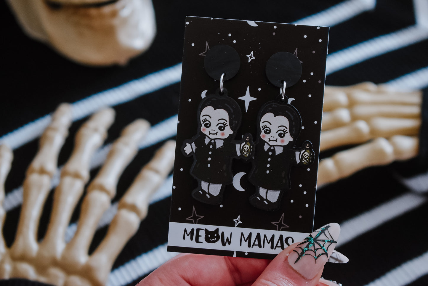 Kewpie Wednesday Acrylic earrings