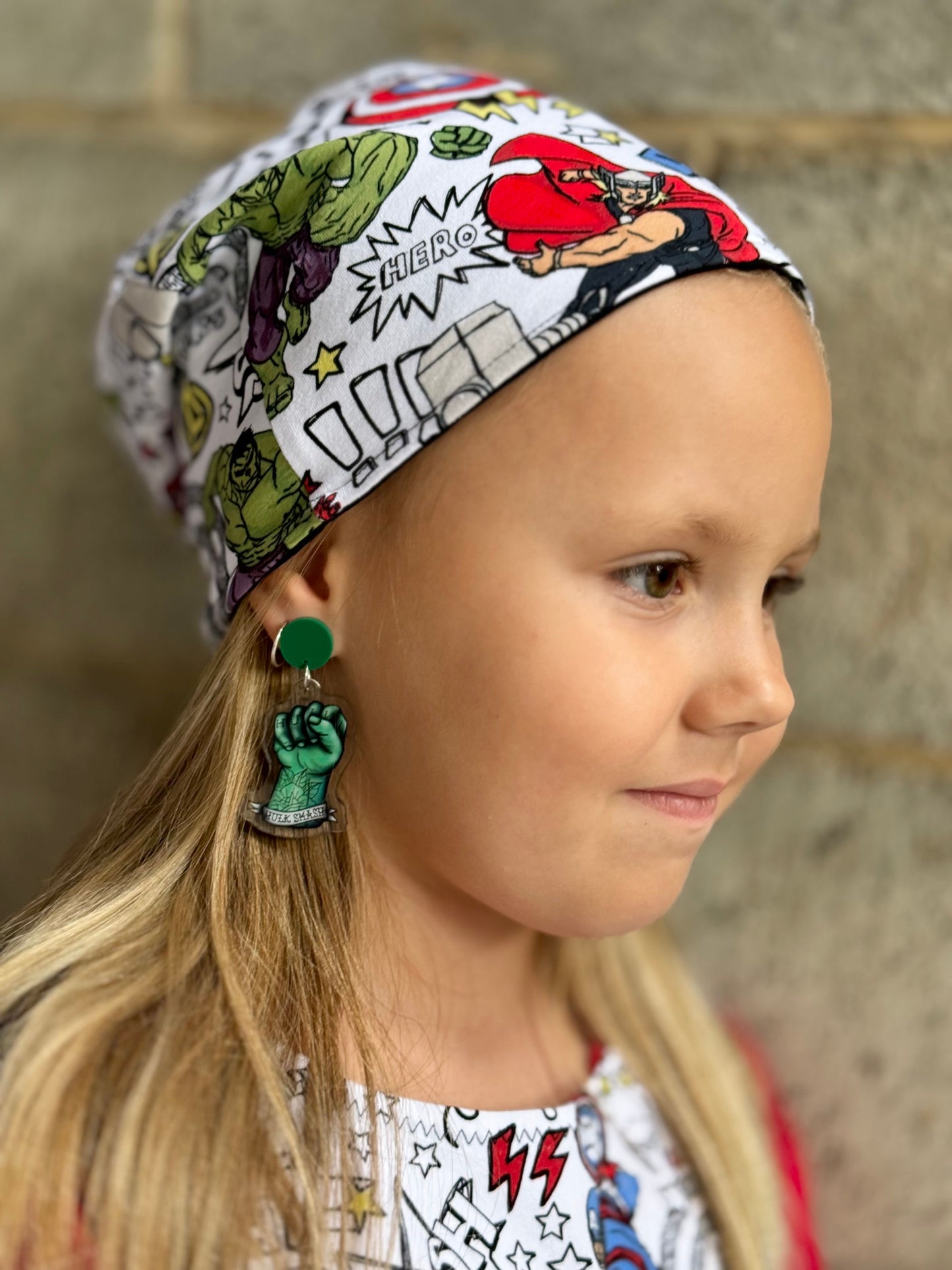 Hulk smash tattoo style Acrylic earrings