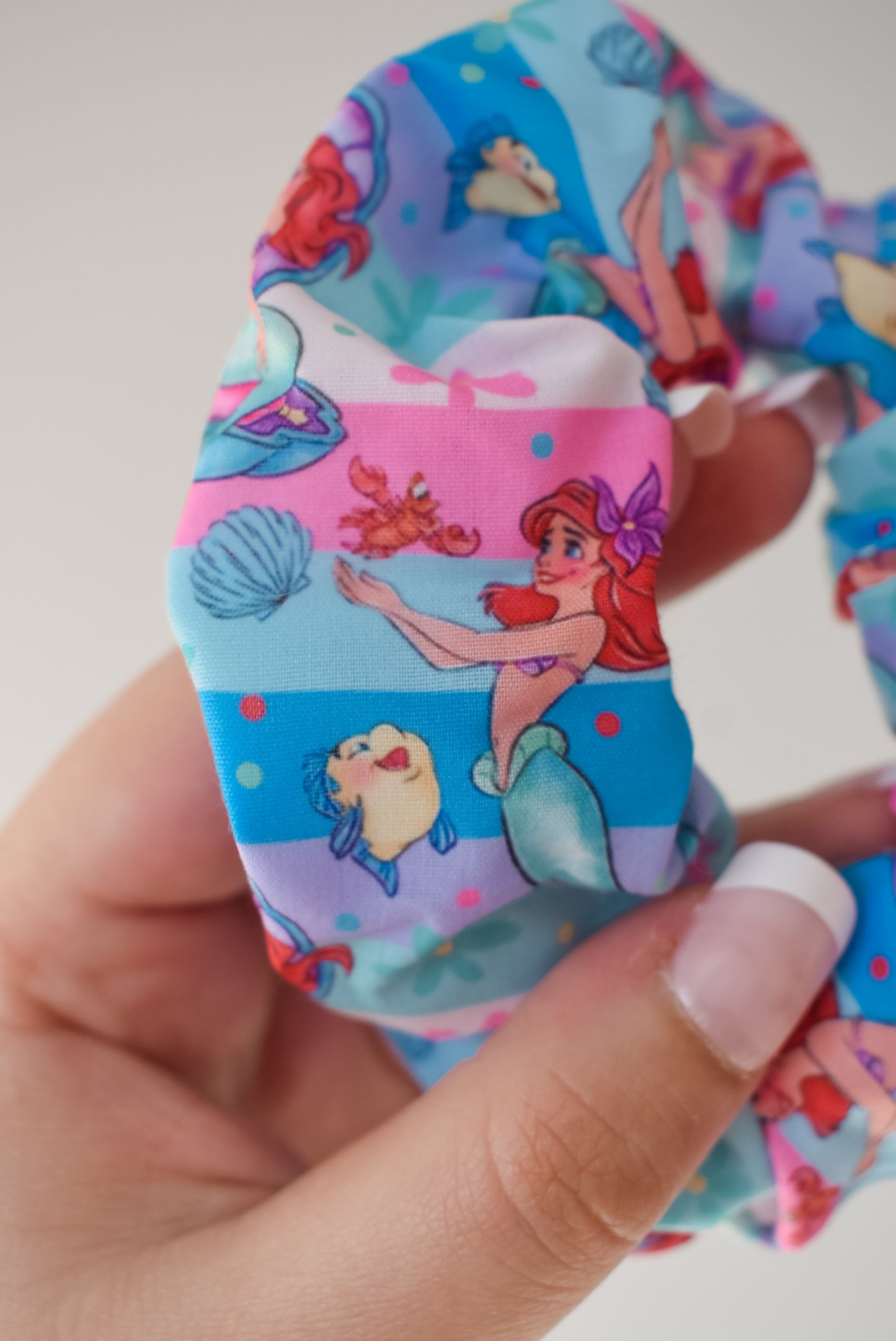 Rainbow mermaid scrunchie