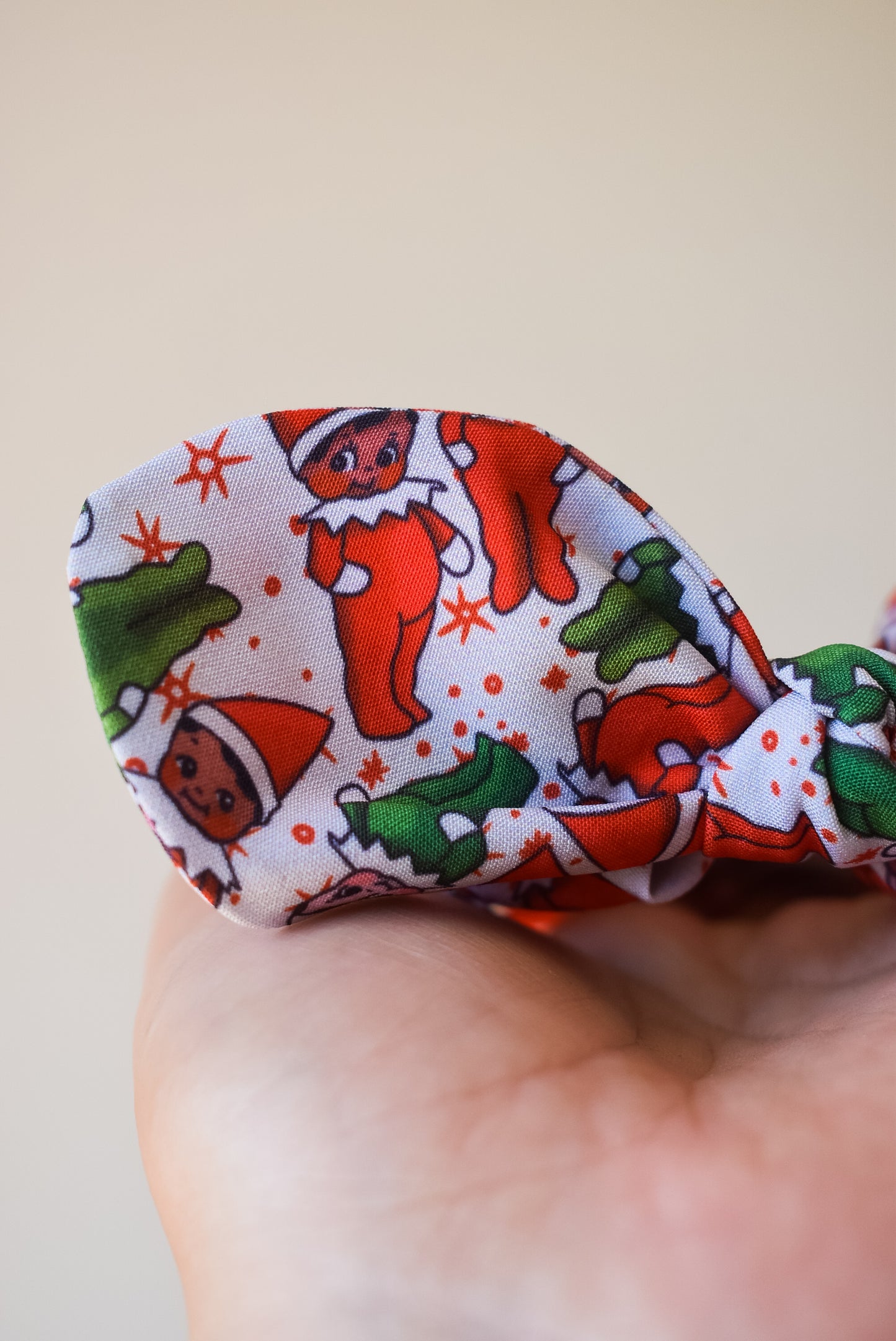Kewpie elf twist scrunchie
