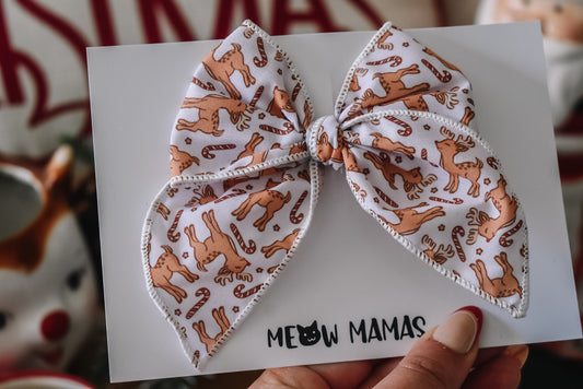 Reindeer mini whimsical sailor bow