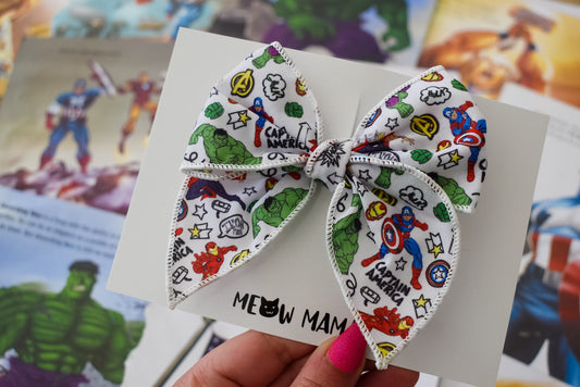 Avengers mash up mini whimsical sailor bow