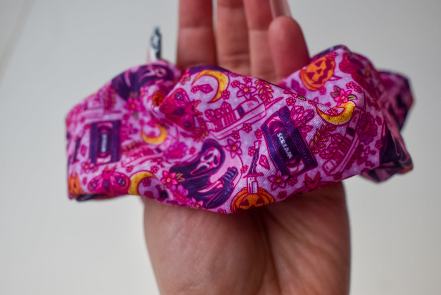 Floral ghostface scrunchies