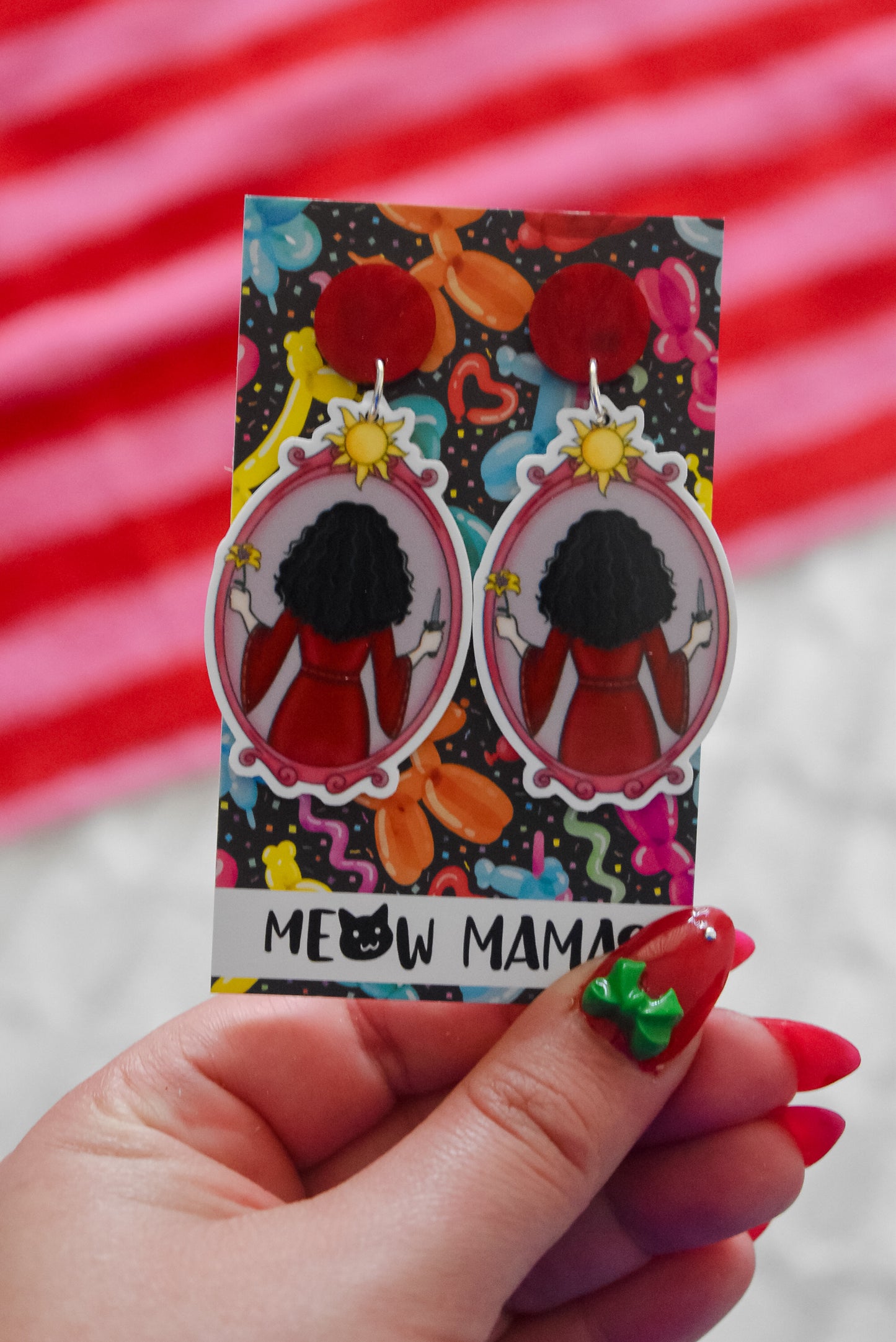 Mother knows best frame dangle earrings