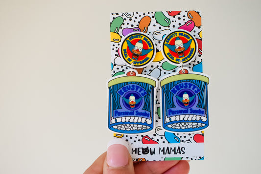 Krusty brand cotton swabs dangle earrings