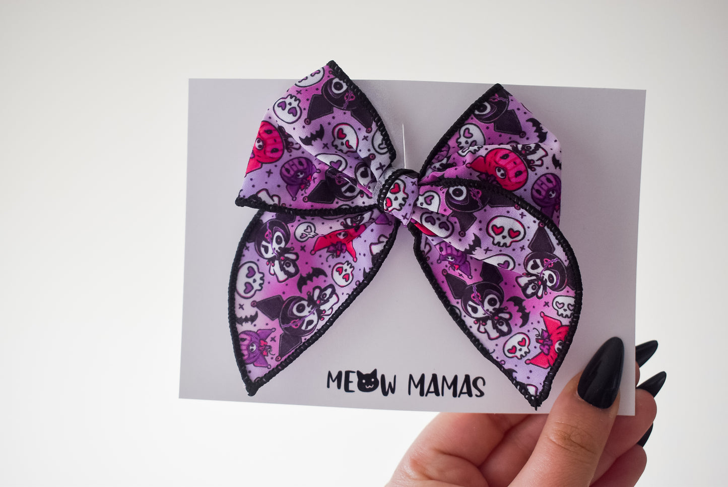 Spooky kuromi mini whimsical sailor bow