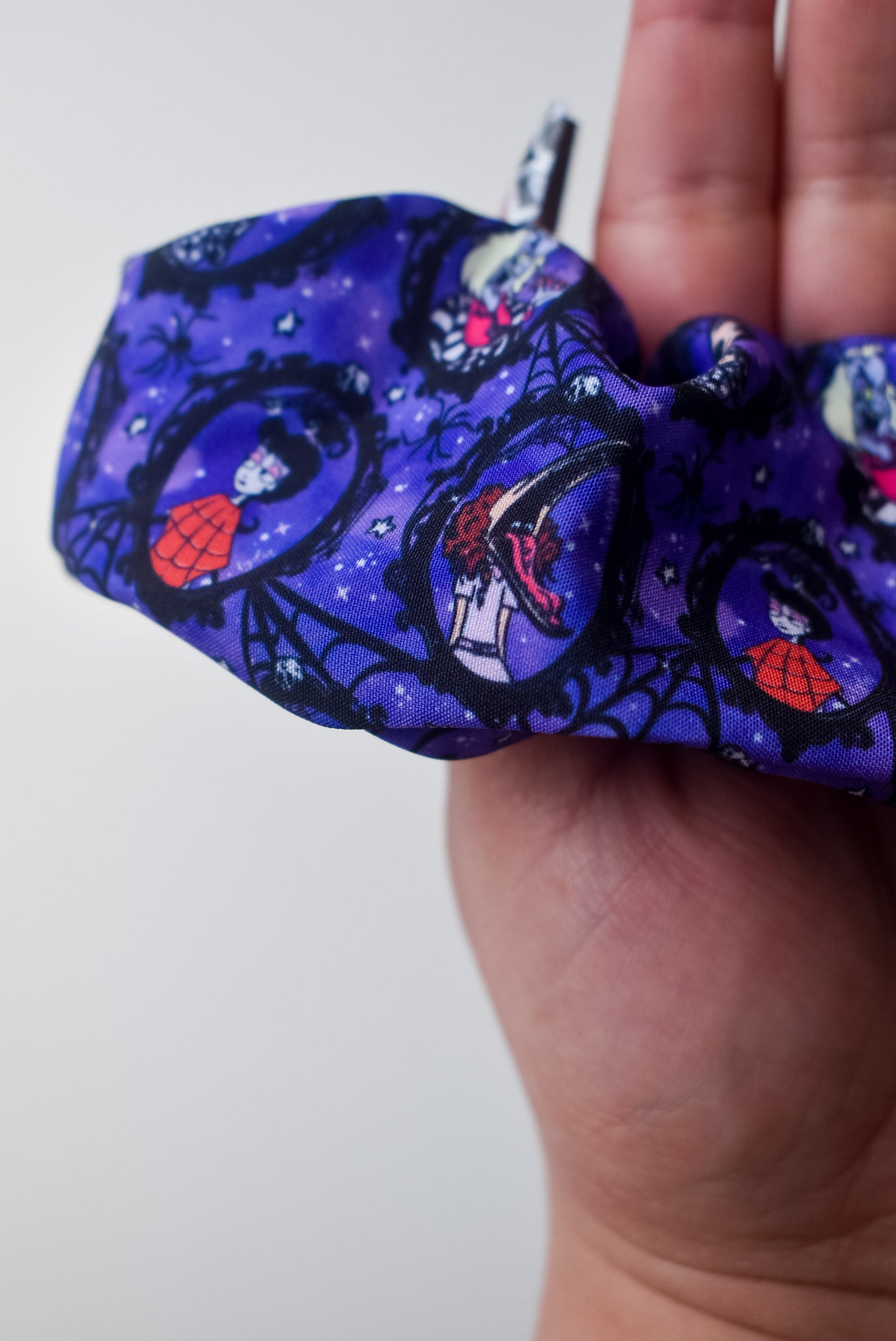 Purple beetlejuice scrunchie