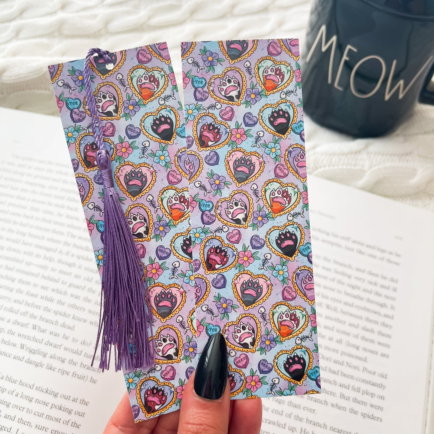 Toe beans bookmark
