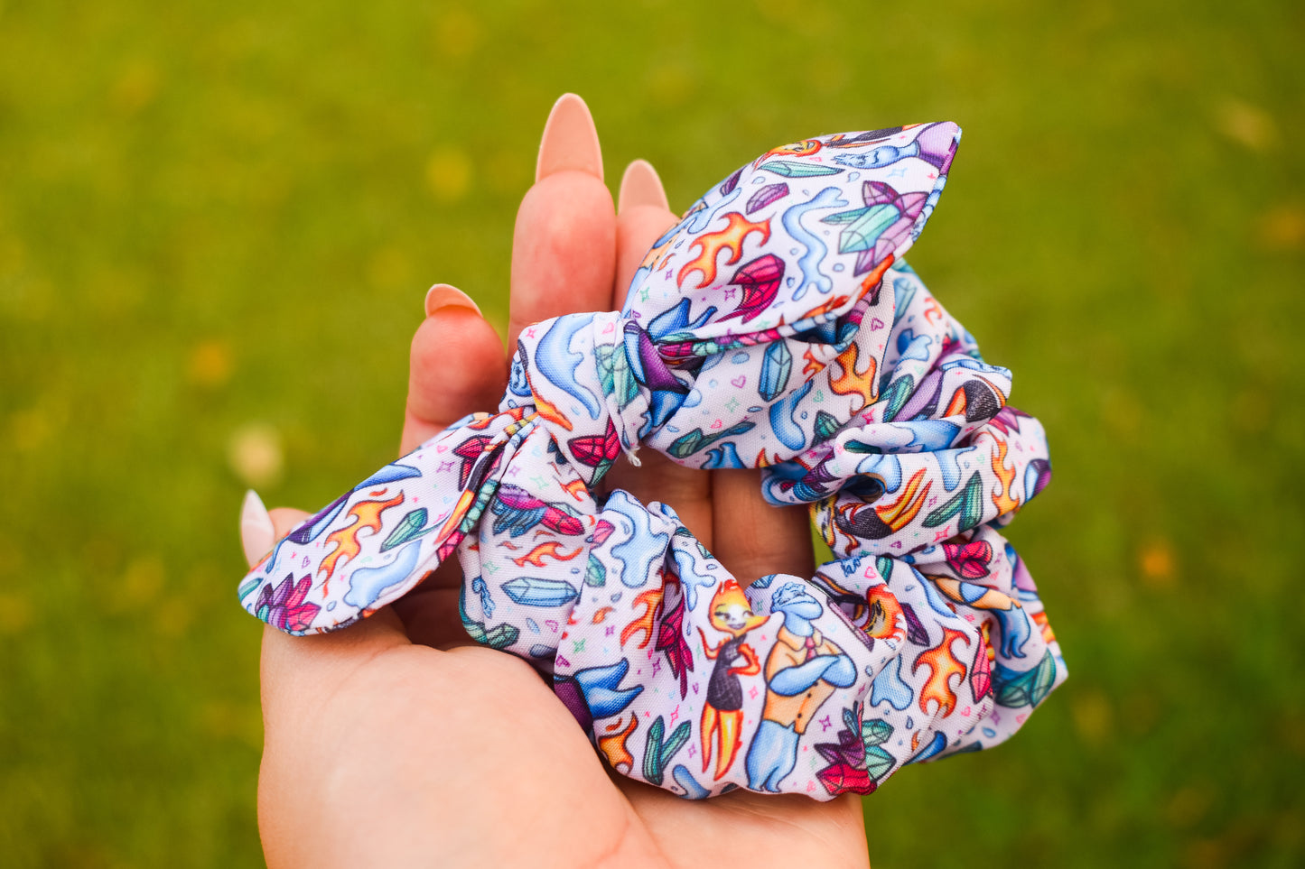 Elemental small twist scrunchie