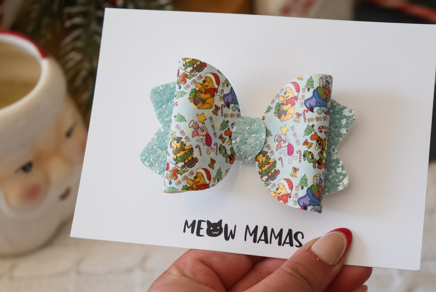 Hundred acre christmas medium bow