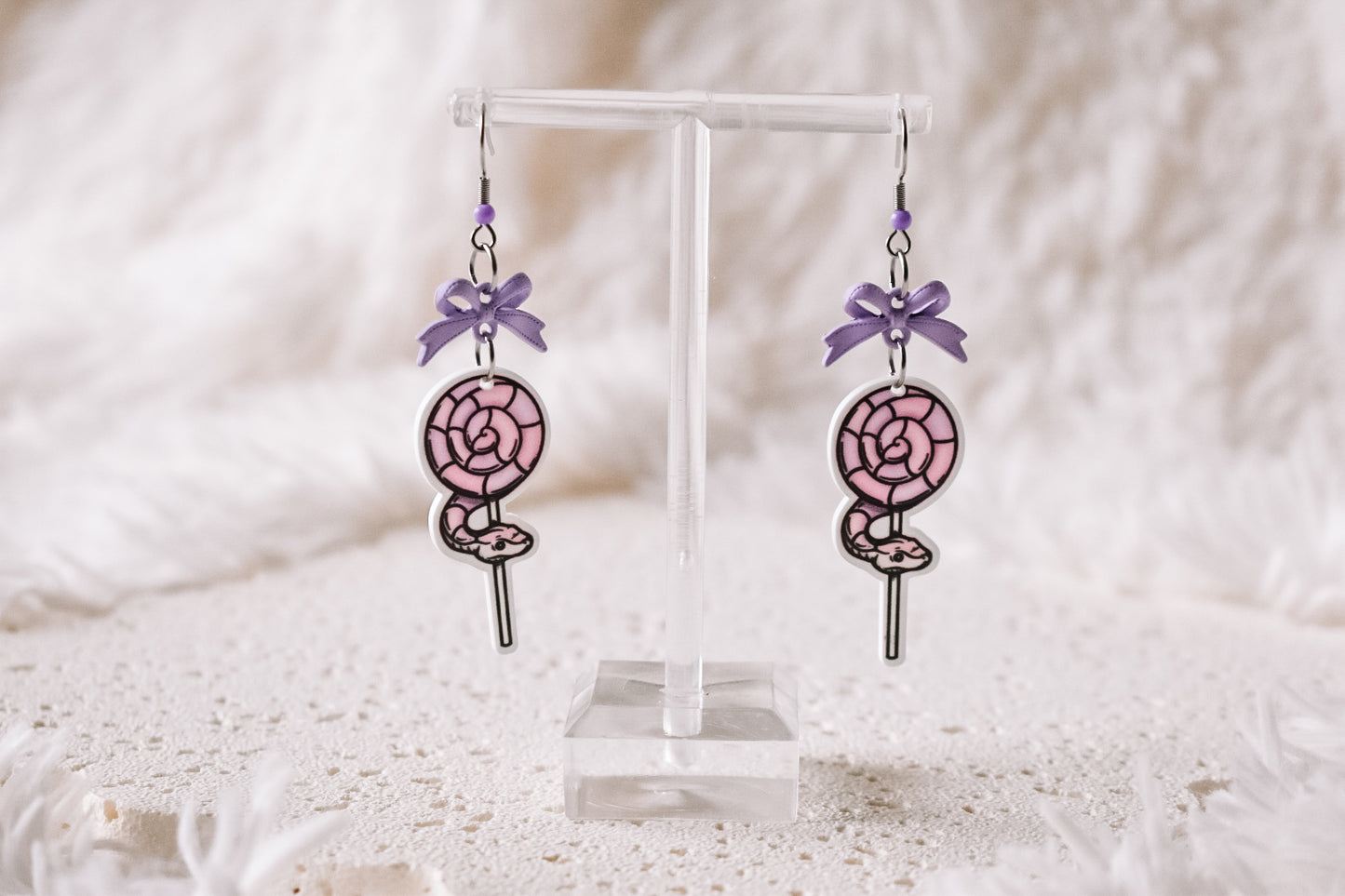 Candy snake earrings
