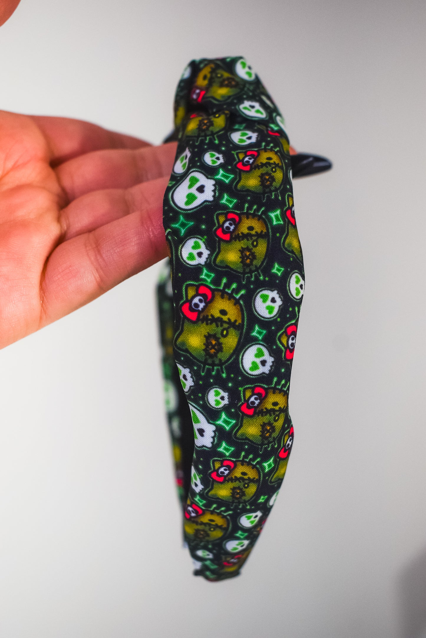 Halloween electro kitty Top Knot hard headband