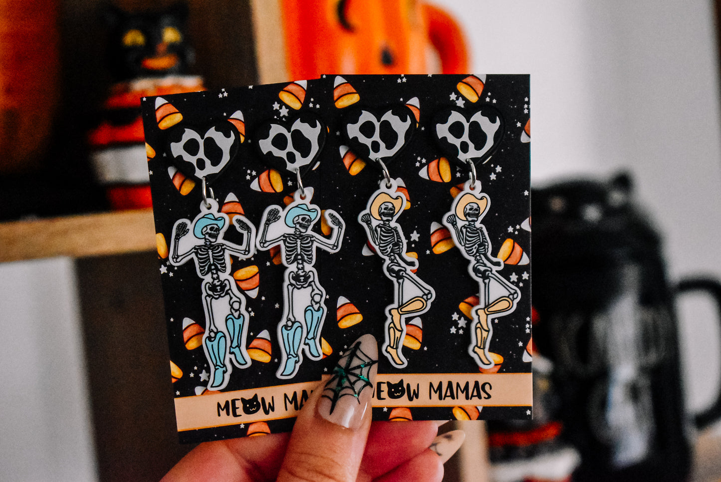 Boo-haw orange Acrylic earrings