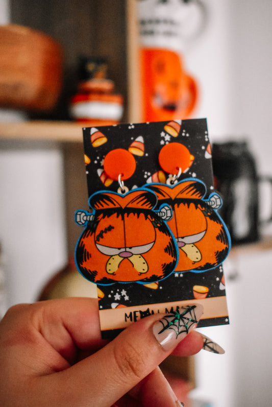 Spooky Garfield wooden dangles