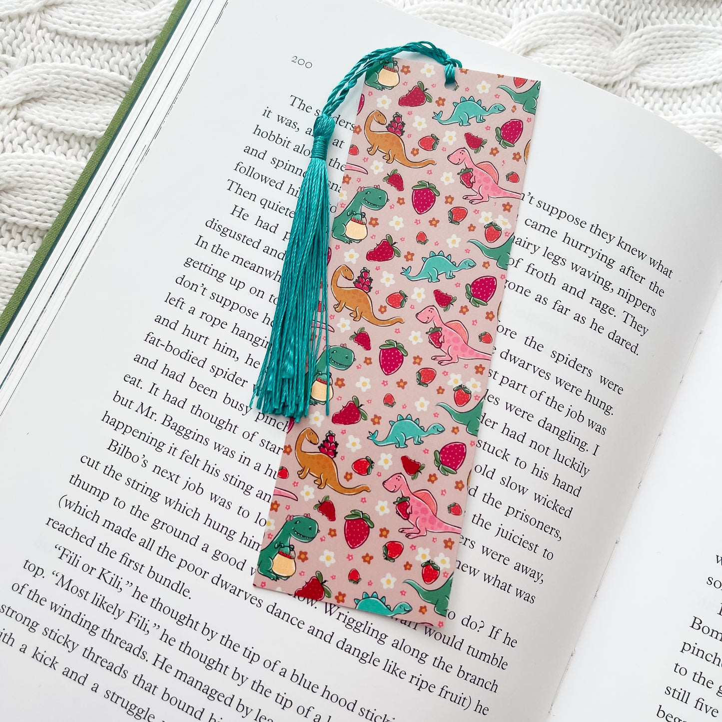 Prehistoric strawberry fields bookmark