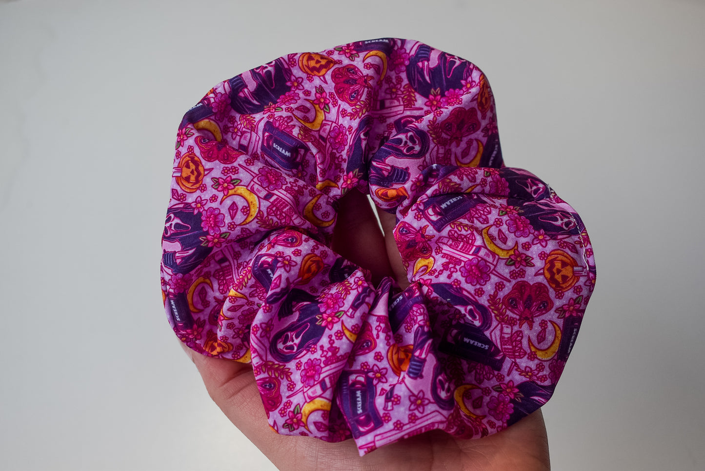 Floral ghostface scrunchies