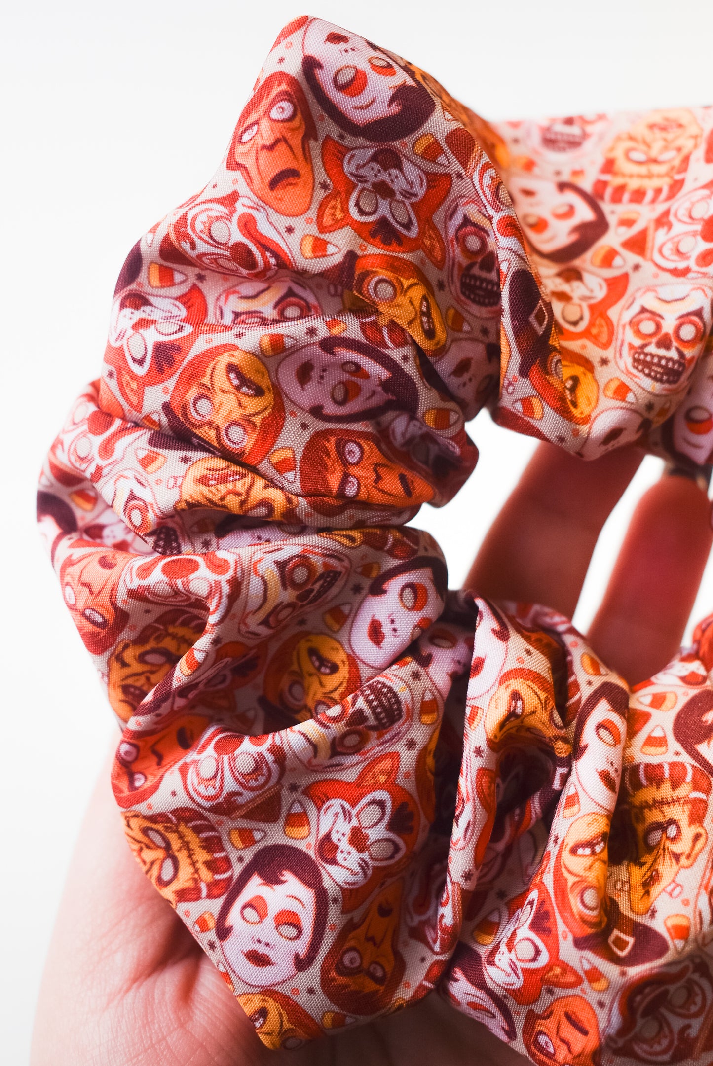 Muted halloween mask scrunchie