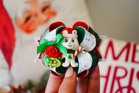 WHITE bear Christmas clay