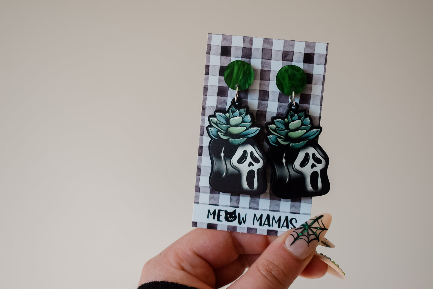 Scream planter Acrylic earrings