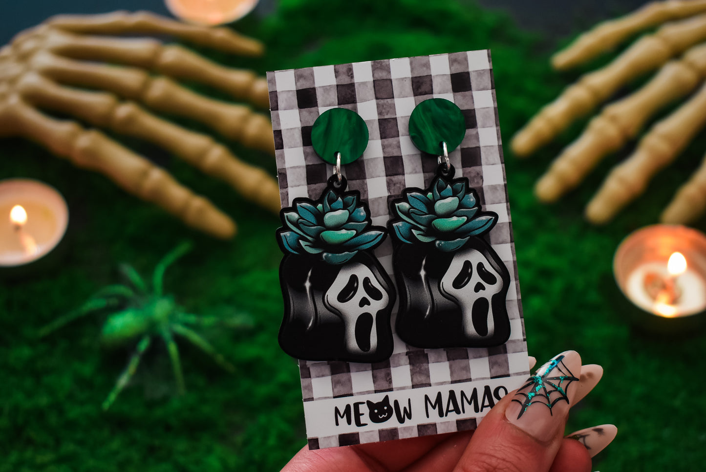 Scream planter Acrylic earrings