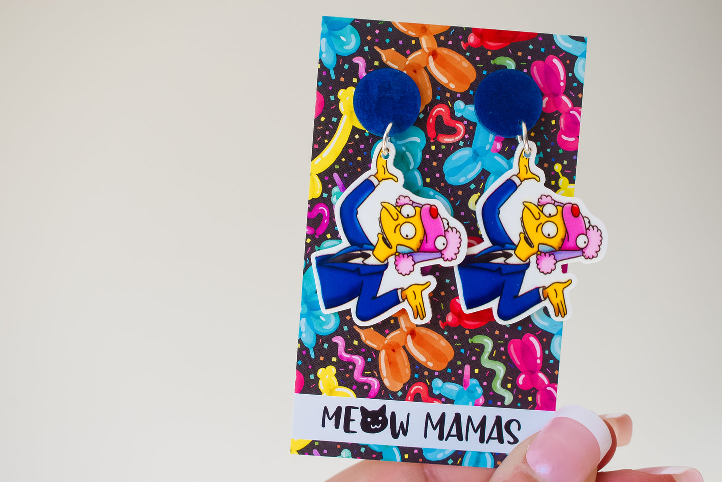 Beret of poodle on my noodle dangle earrings