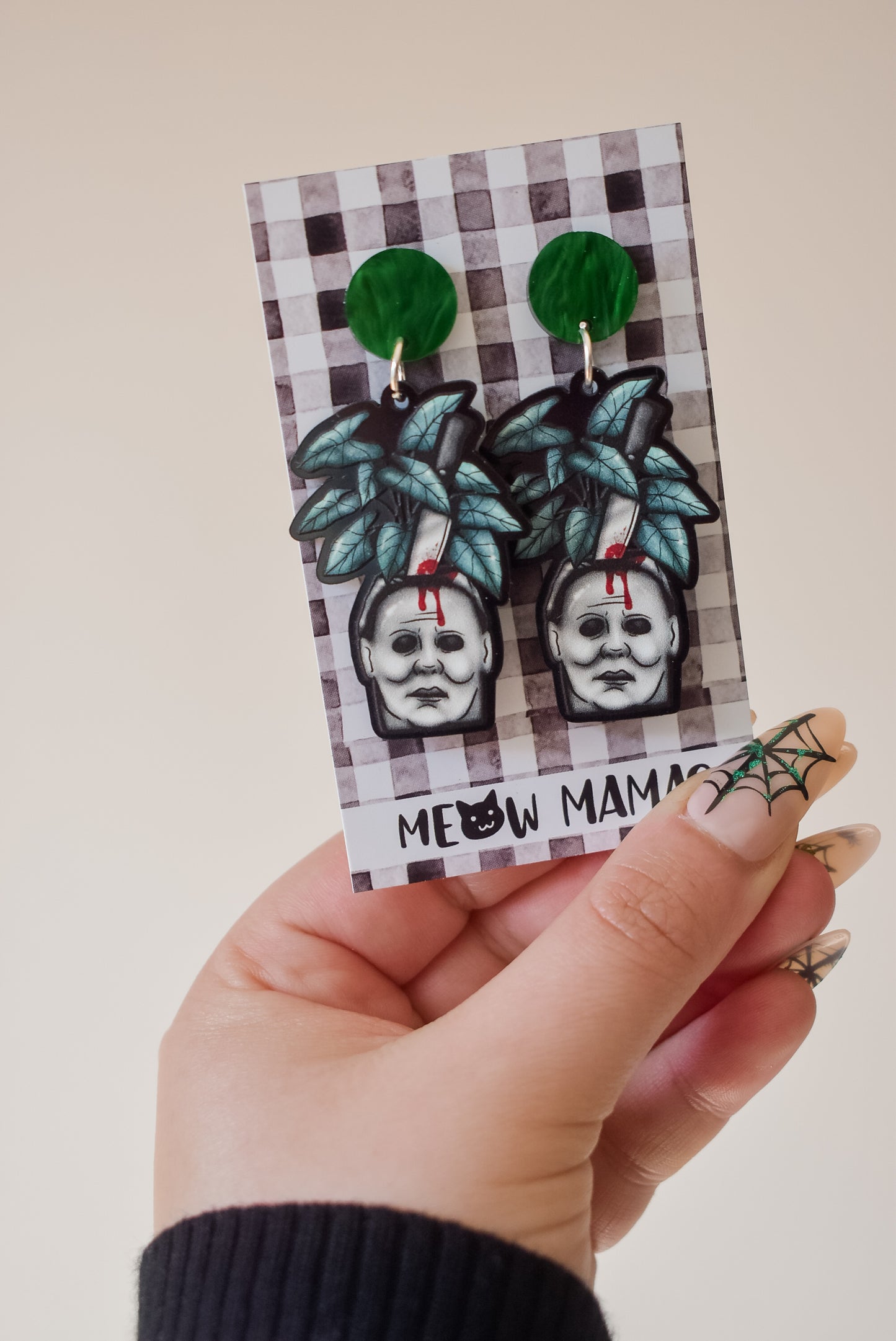 Michael Meyers planter Acrylic earrings