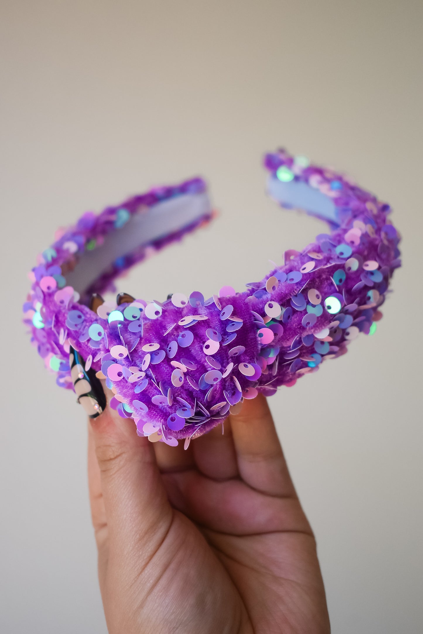 Sequin headband in colour mermaid