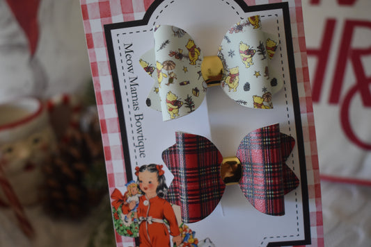 Hundred acre christmas bow set