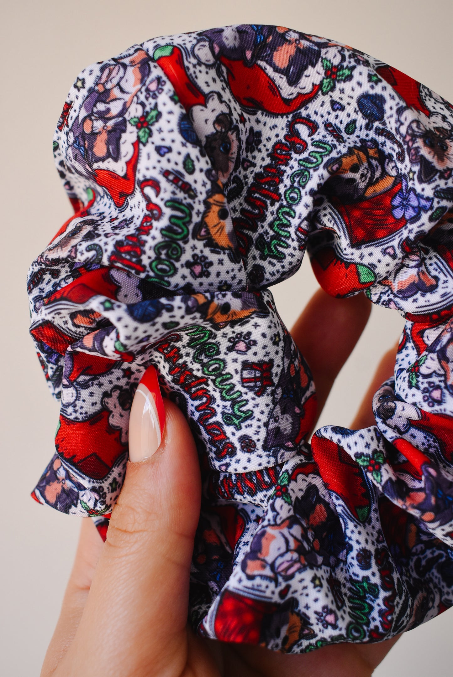 Meowy christmas scrunchie