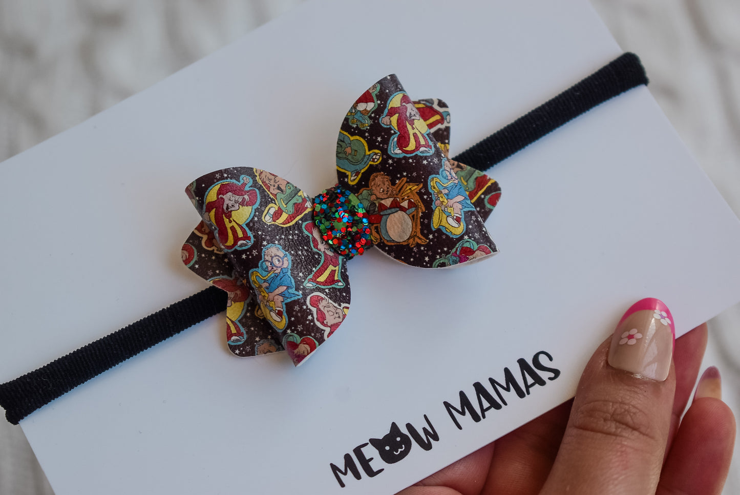 Vintage chimpmunk singular bow