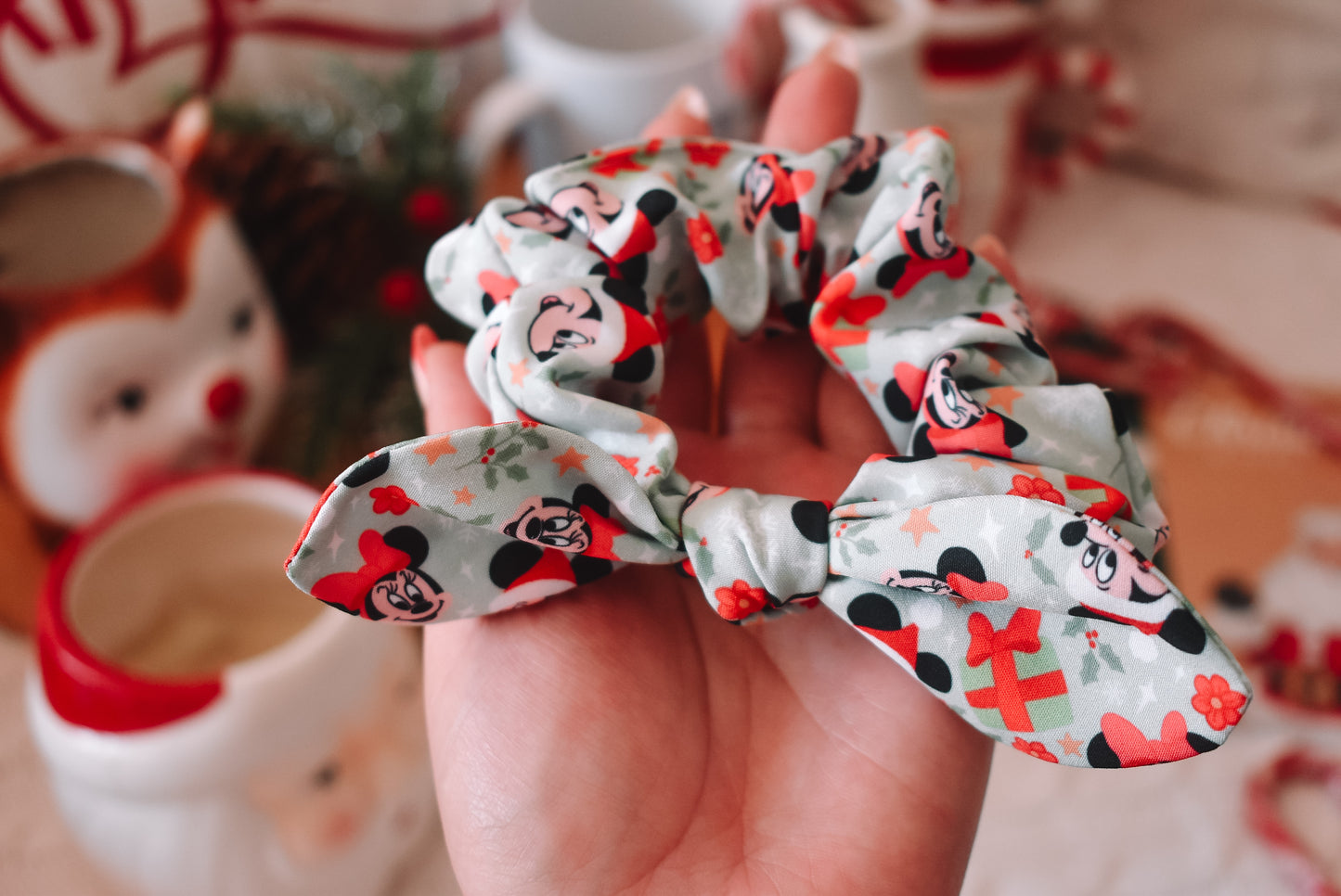 Christmas mouse twist scrunchie