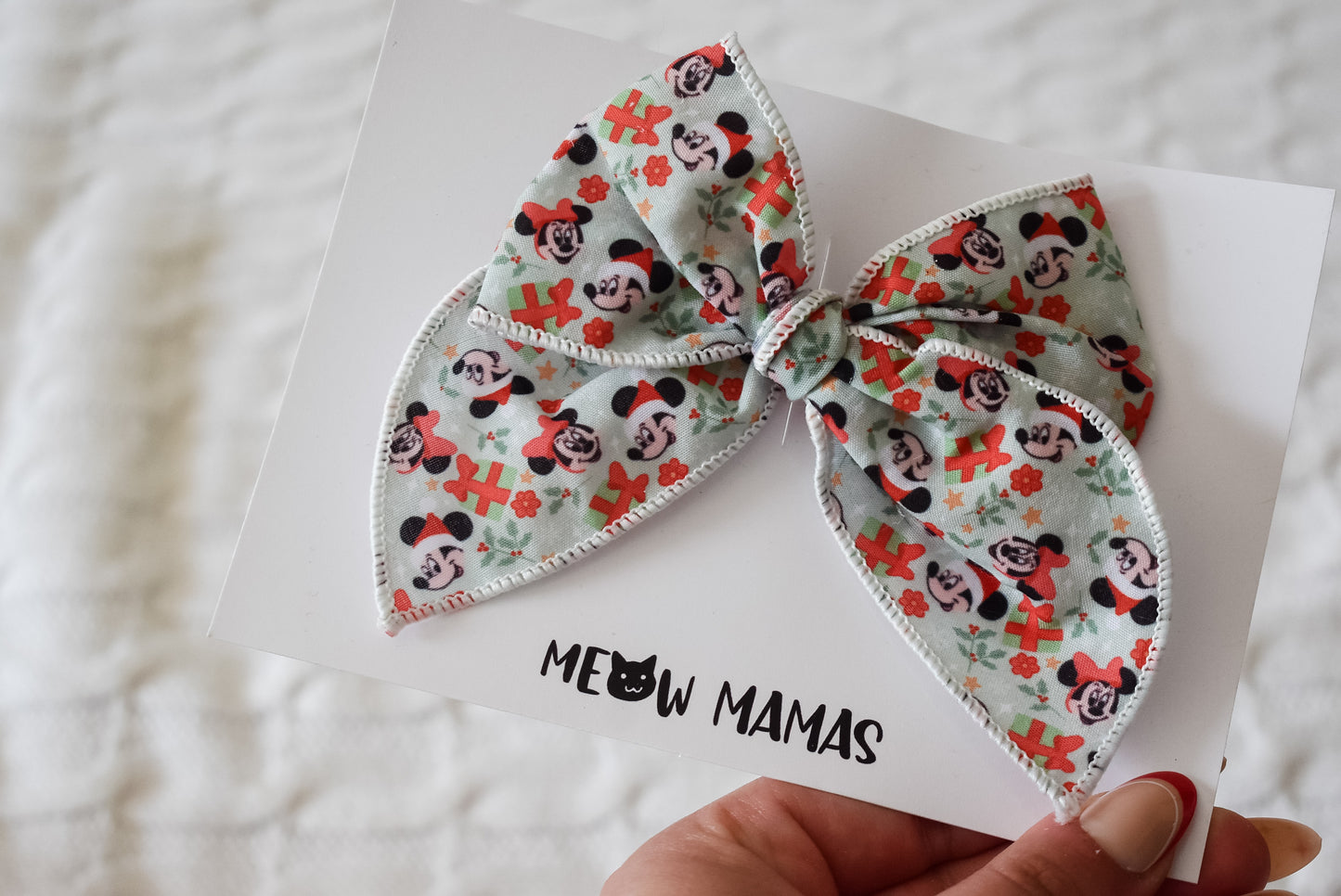 Christmas mouse mini whimsical sailor bow