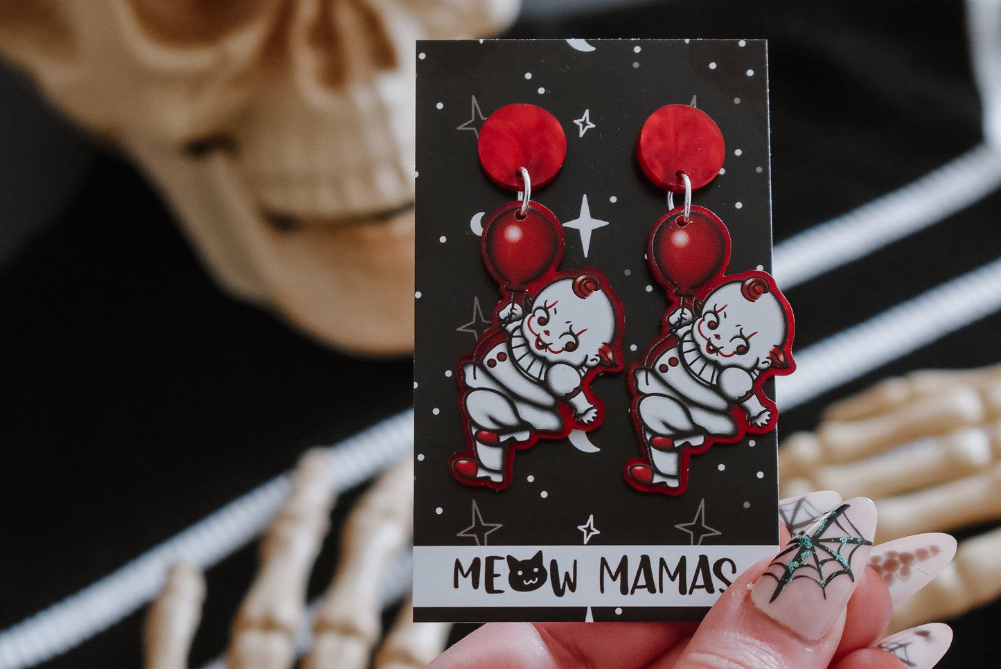 Kewpie pennywise Acrylic earrings