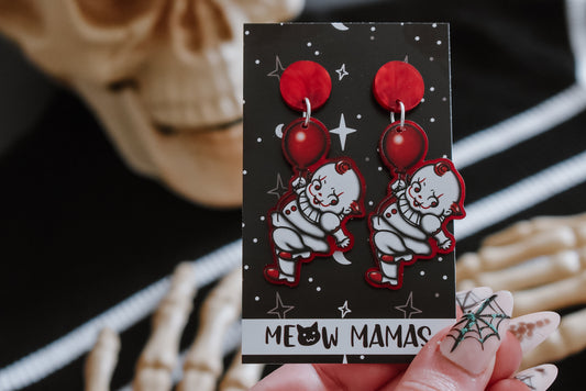 Kewpie pennywise Acrylic earrings