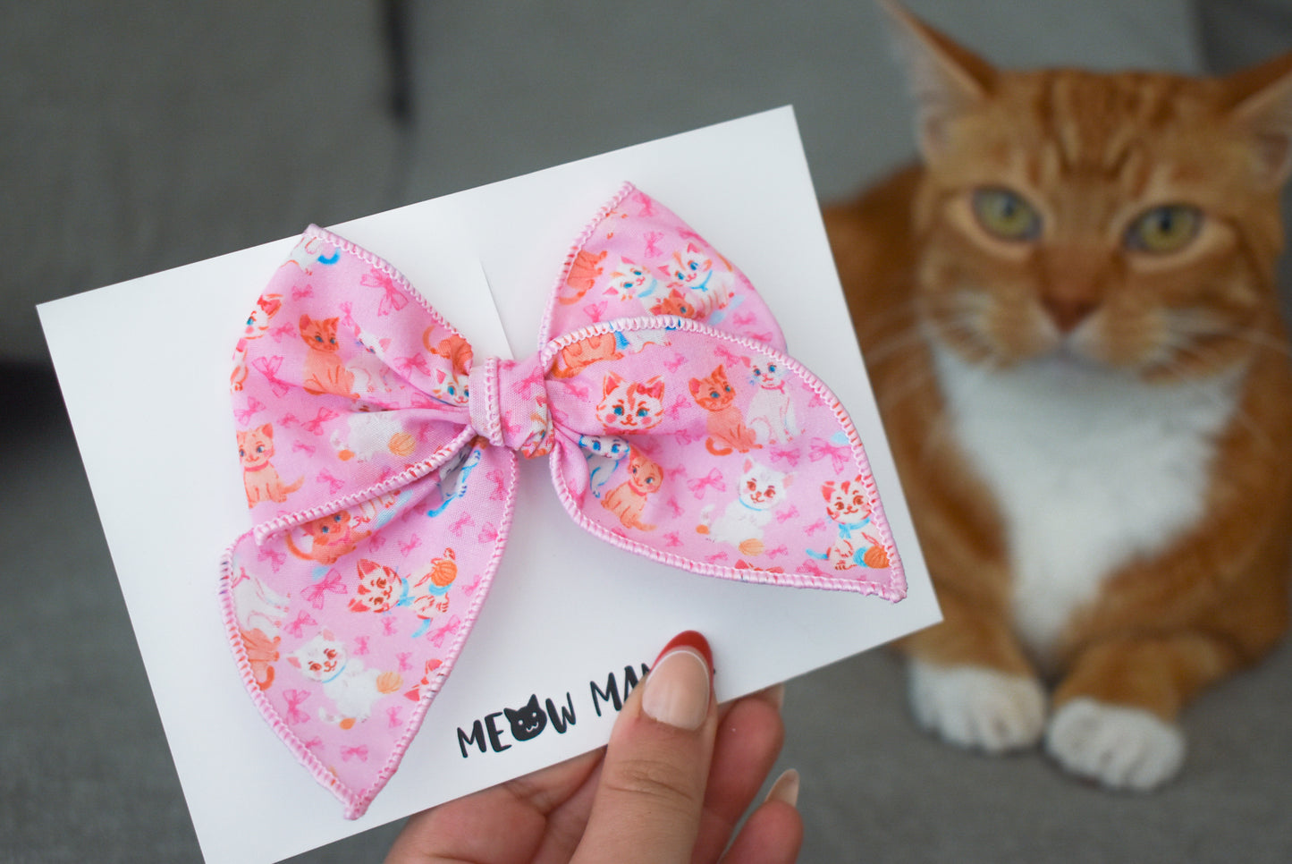 Kitties mini whimsical sailor bow