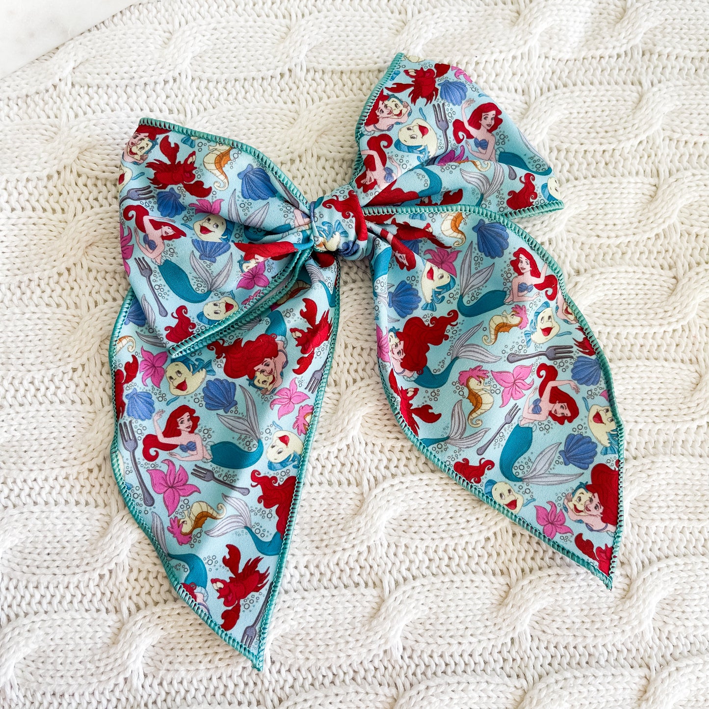 Ariel 5 inch hand tied sailor bow