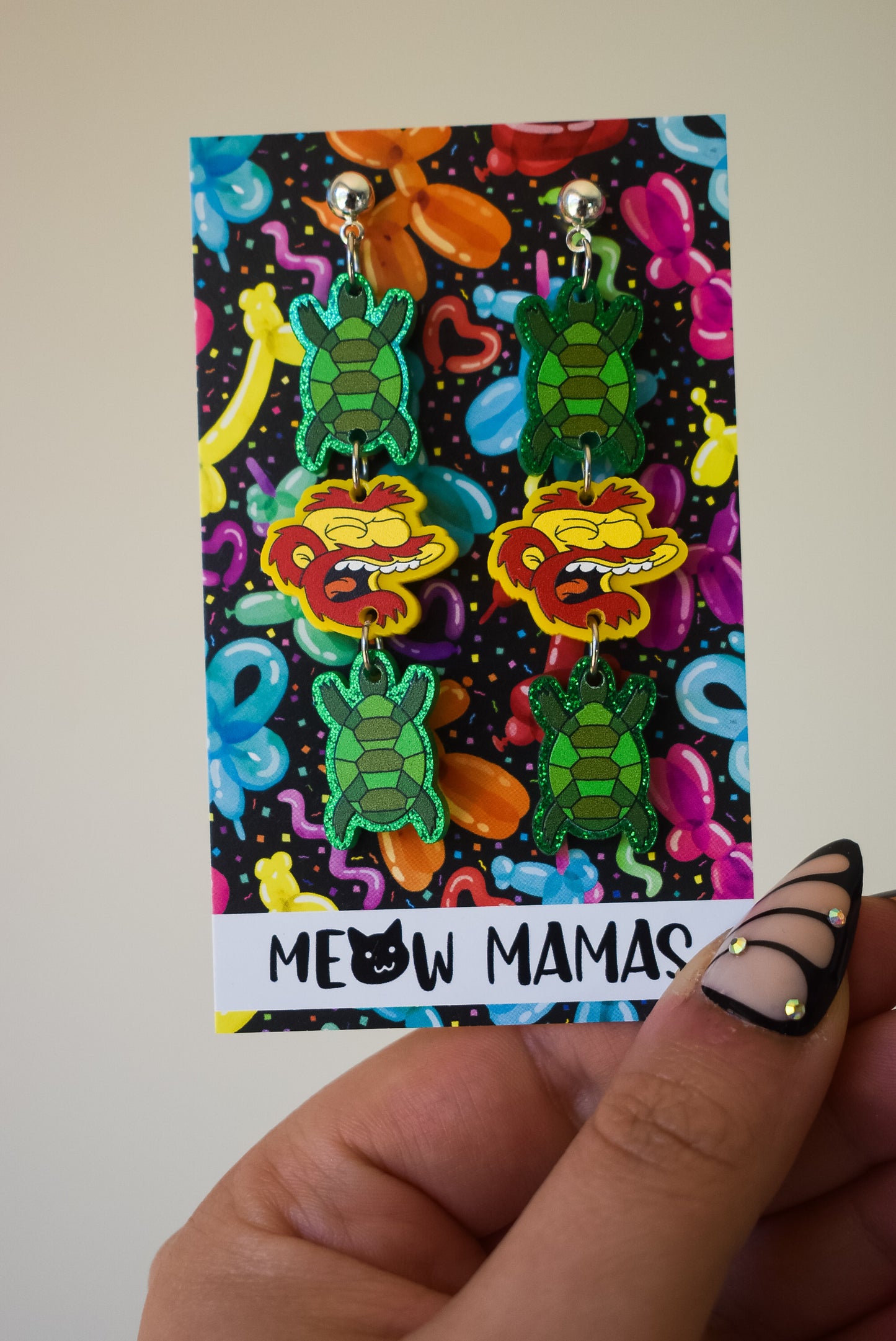 Wee turtles dangle earrings