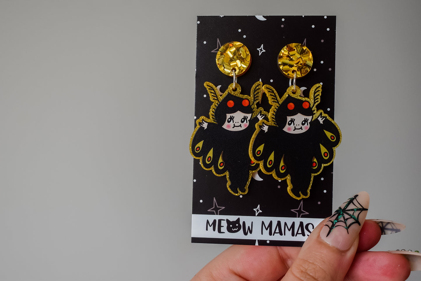 Kewpie Mothman Acrylic earrings