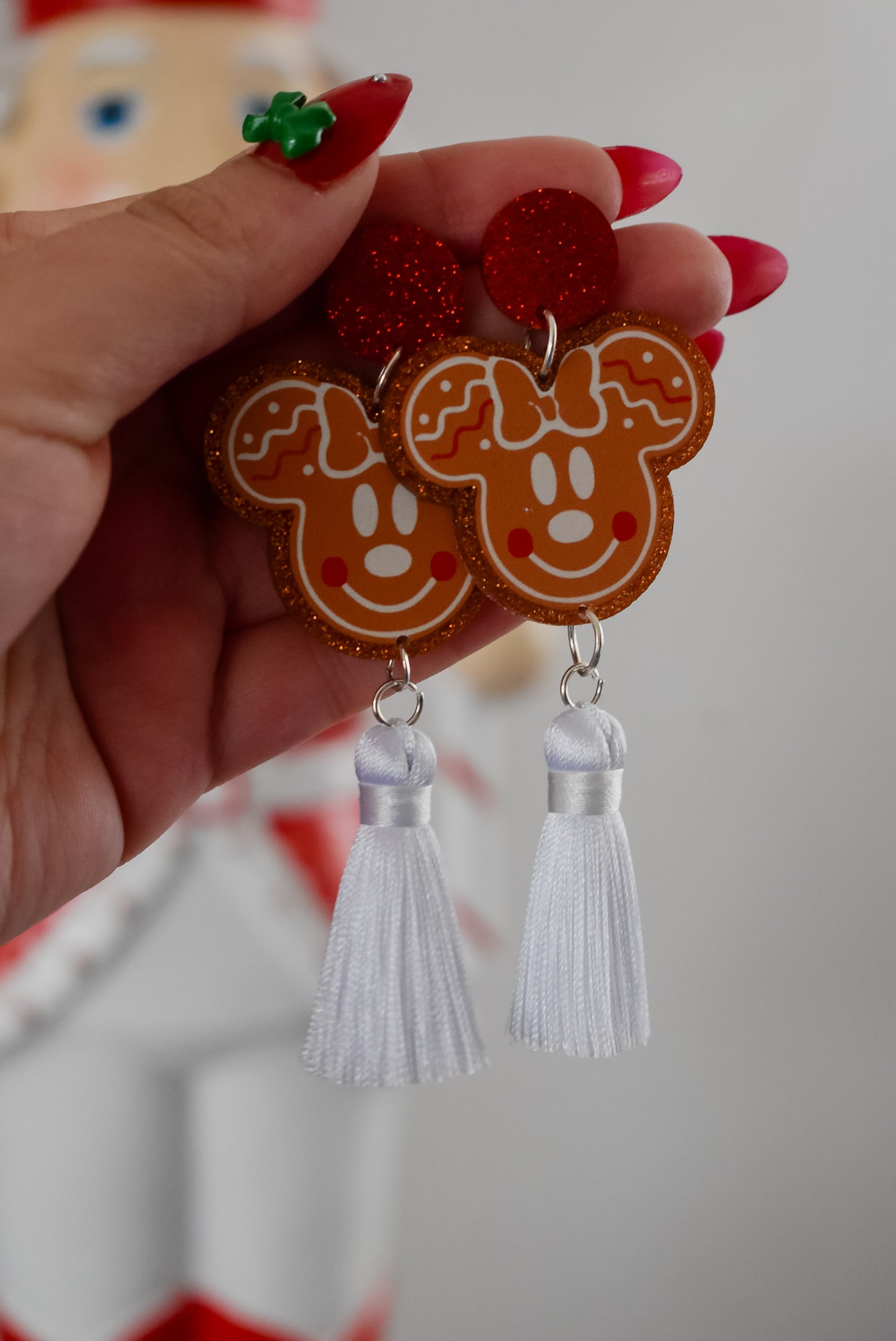 Minnie statement Christmas dangles