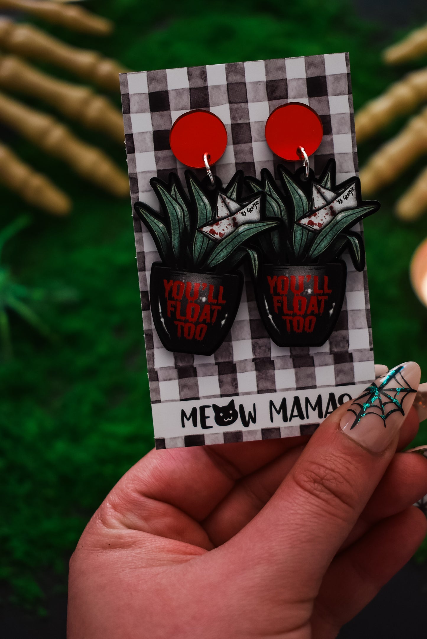 Pennywise planter Acrylic earrings