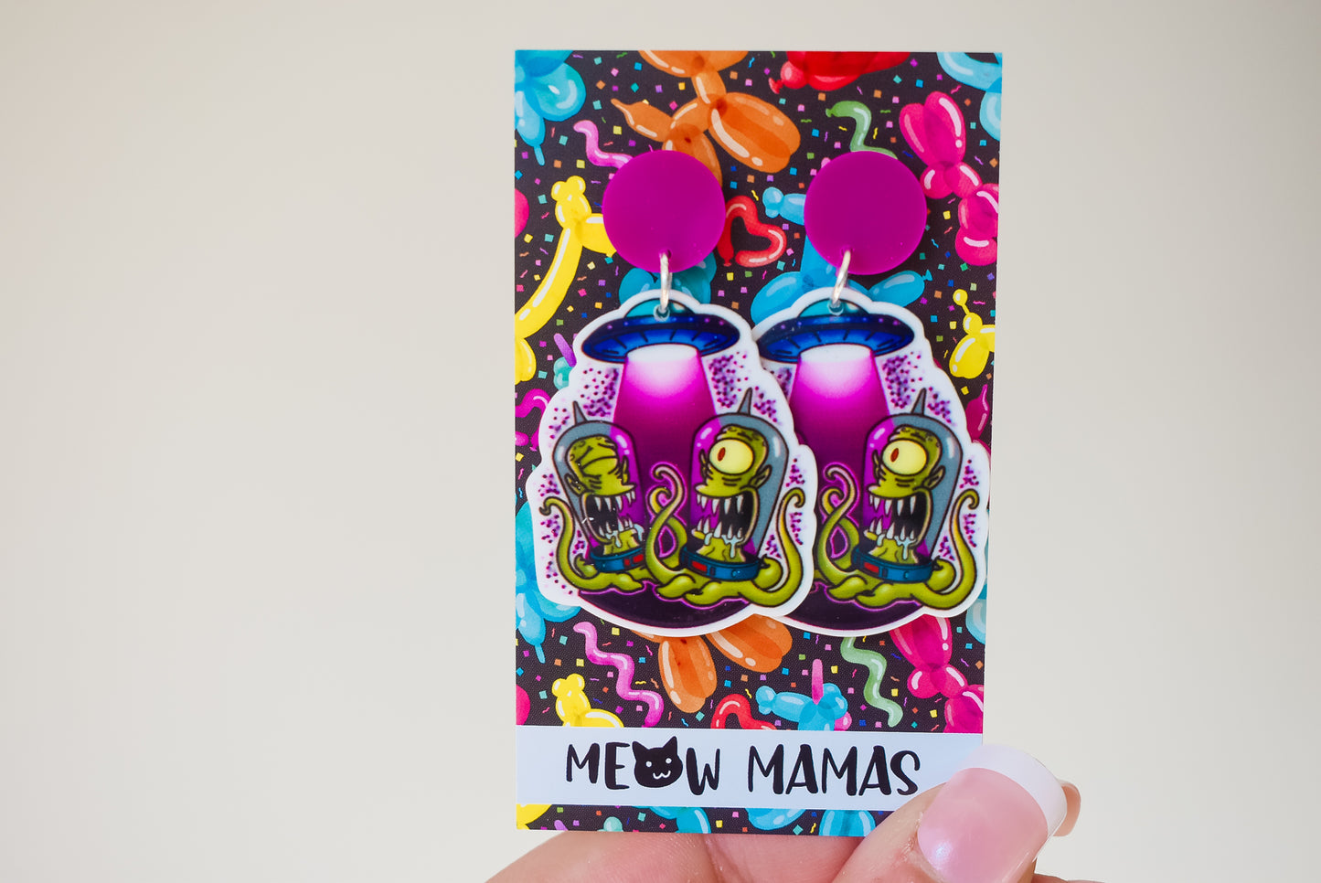 Kang and kodos dangle earrings