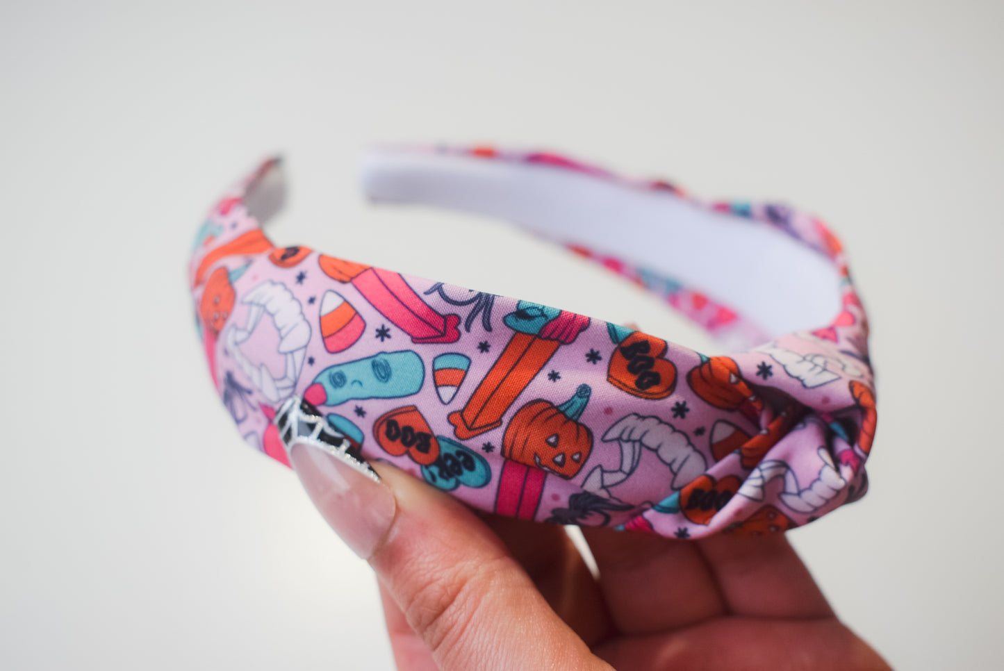 Trick or treat Top Knot hard headband