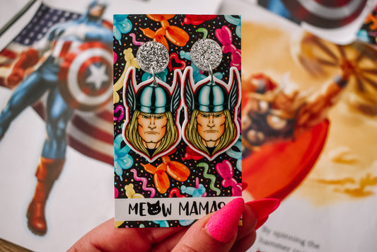 Thor dangle earrings