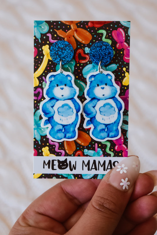 Grumpy Bear dangle earrings