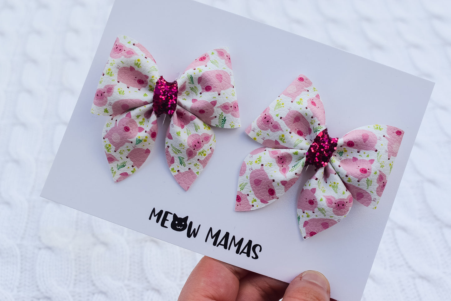 This little piggy mini sailor pigtail set