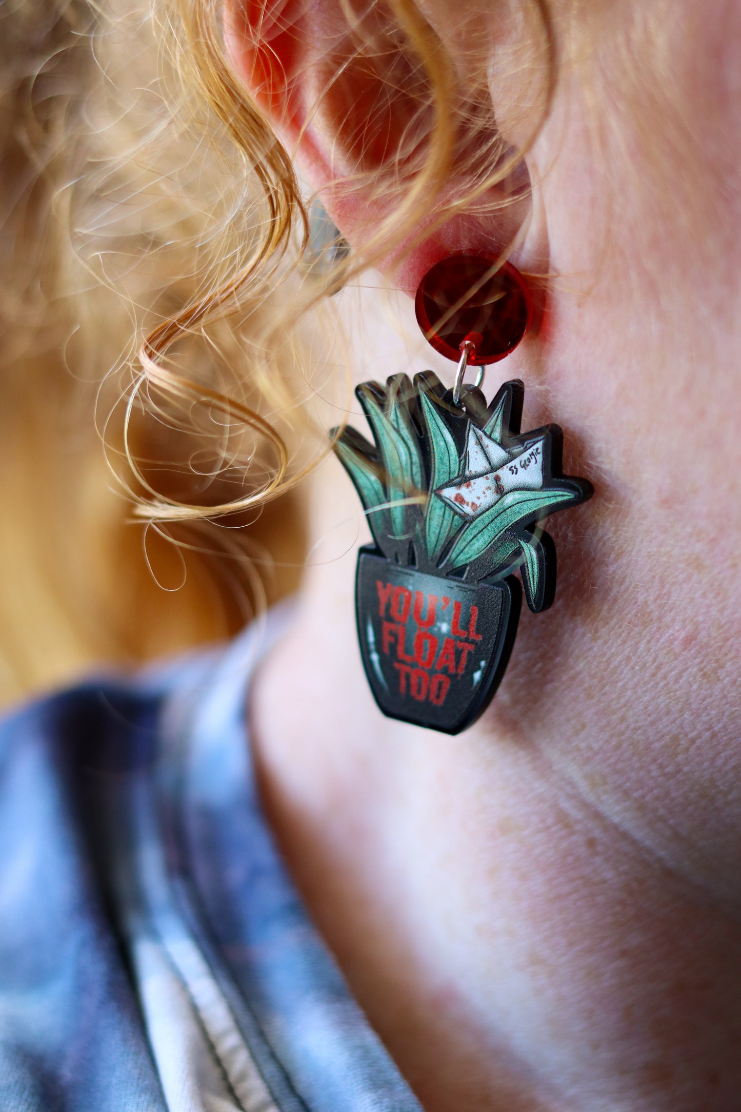 Pennywise planter Acrylic earrings