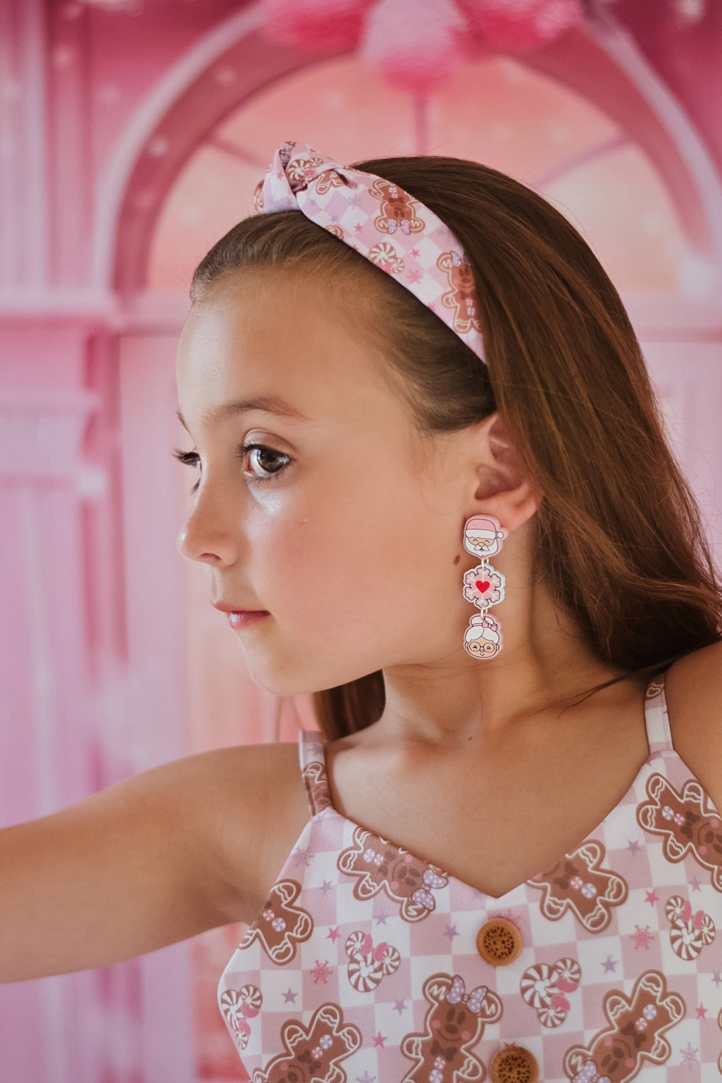 Mr & Mrs Claus dangle earrings