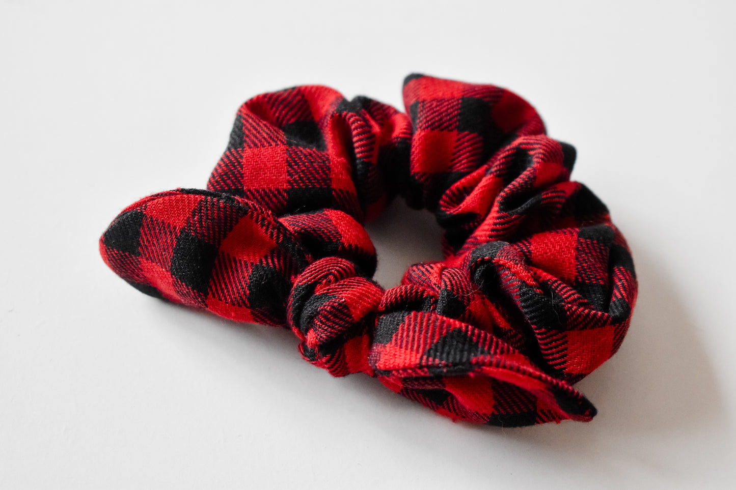 Buffalo plaid small twist scrunchie